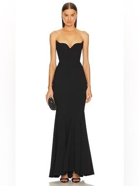 Michael Costello x REVOLVE Billie Gown in Black